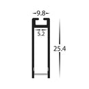 Havit Suspended Black Aluminium Profile End Caps - HV9693-1045-BLK-EC