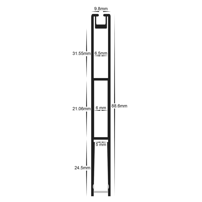 Havit Suspended White Aluminium Profile End Caps - HV9693-1089-WHT-EC - Havit Lighting