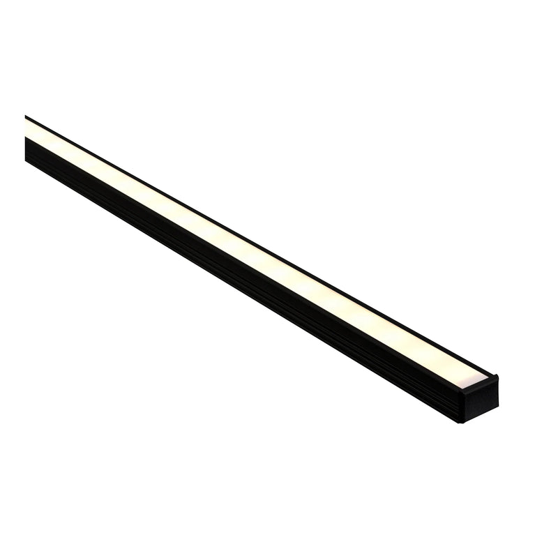 Havit Black Shallow Square Aluminium Profile End Caps - HV9693-1612-BLK-EC -  Havit Lighting