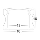 Havit Deep Black Square Aluminium Profile LED Channel - HV9693-1815-BLK