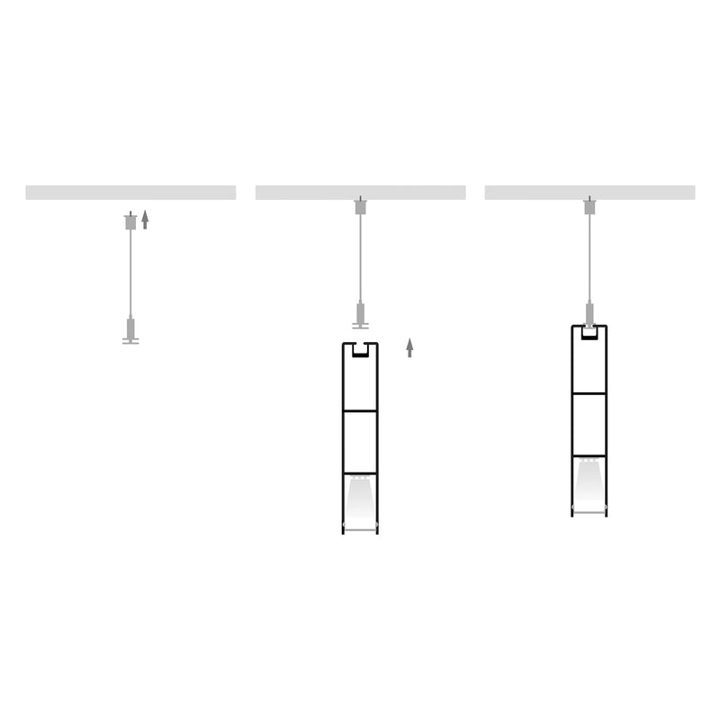 Havit Suspended White Aluminium Profile End Caps - HV9693-1896-WHT-EC - Havit Lighting