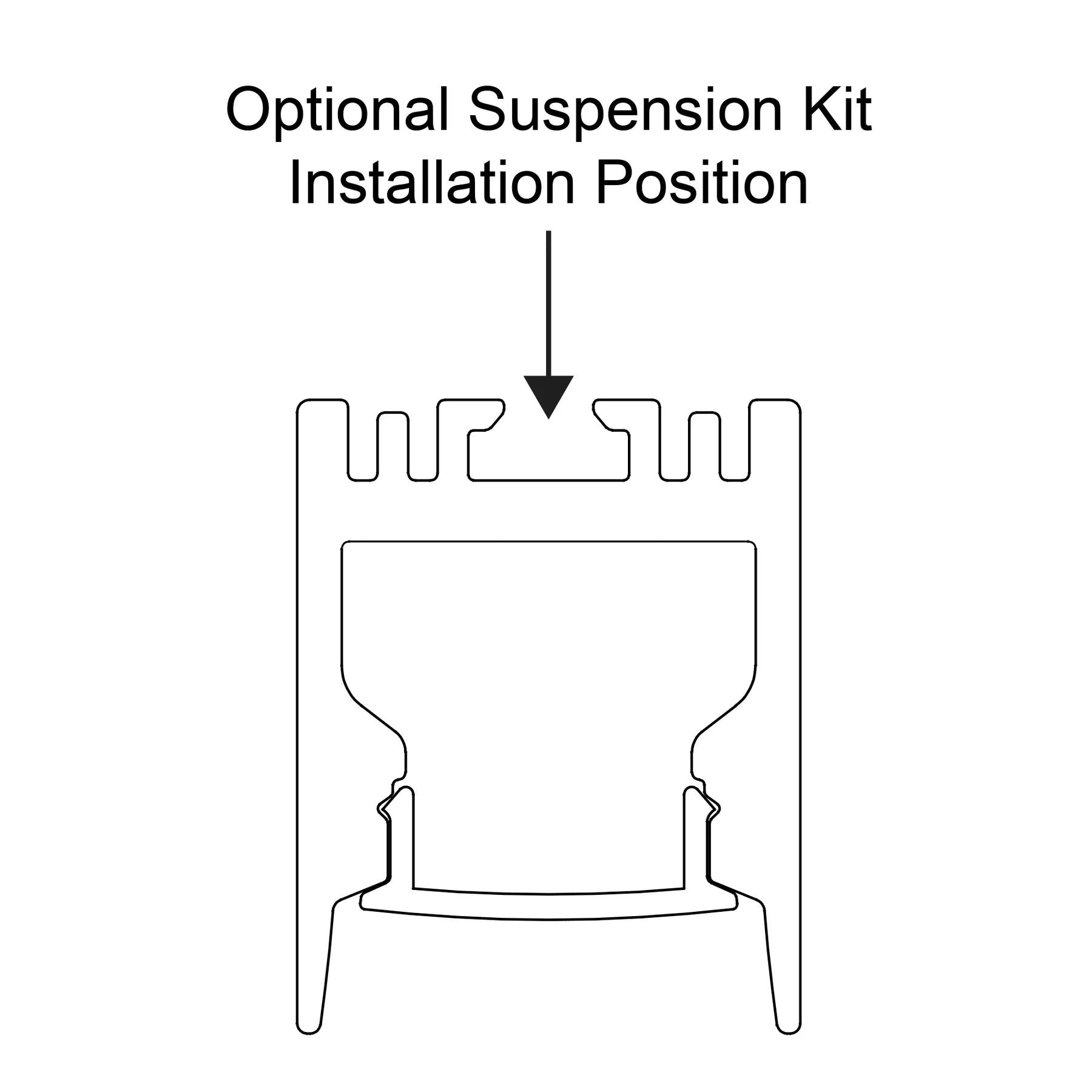 Havit Suspended or Surface Mounted White Aluminium Profile LED Channel - HV9693-2025-WHT