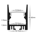 Havit Suspended or Surface Mounted White Aluminium Profile End Caps - HV9693-2025-WHT-EC - Havit Lighting