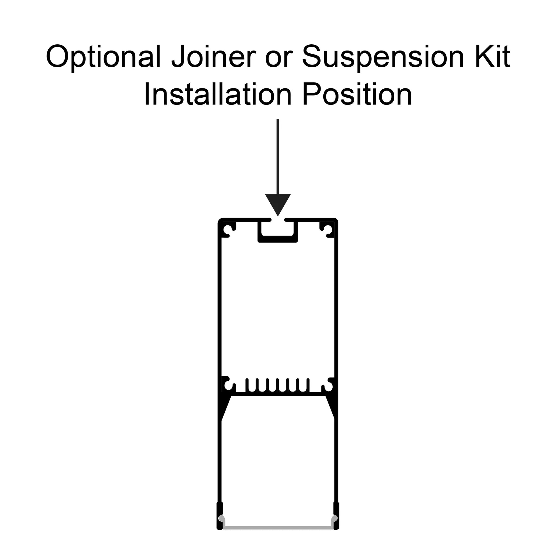 Havit Suspended White Aluminium Profile LED Channel - HV9693-2070-WHT