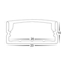 Havit Diffuser to suit HV9693-2310 Aluminium Profile Black - HV9693-2310-BLKSD