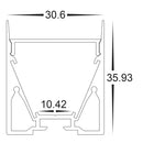 Havit Deep Square Aluminium Profile End Caps - HV9693-3136-EC - Havit Lighting