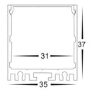 Havit Deep Square Aluminium Profile LED Channel - HV9693-3537
