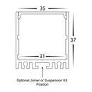 Havit Deep Square Aluminium Profile LED Channel - HV9693-3537