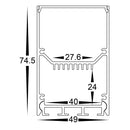 HV9693-4975 Deep Square Aluminium Profile for LED Strip IP20 - Silver Havit Lighting