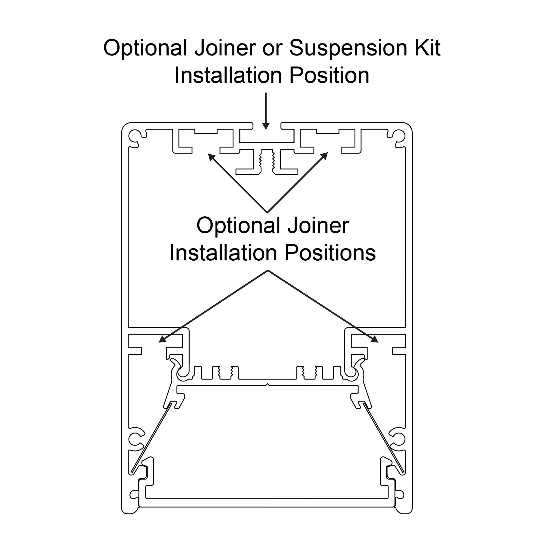 Havit Black Deep Square Profile LED Channel - HV9693-5270-BLK