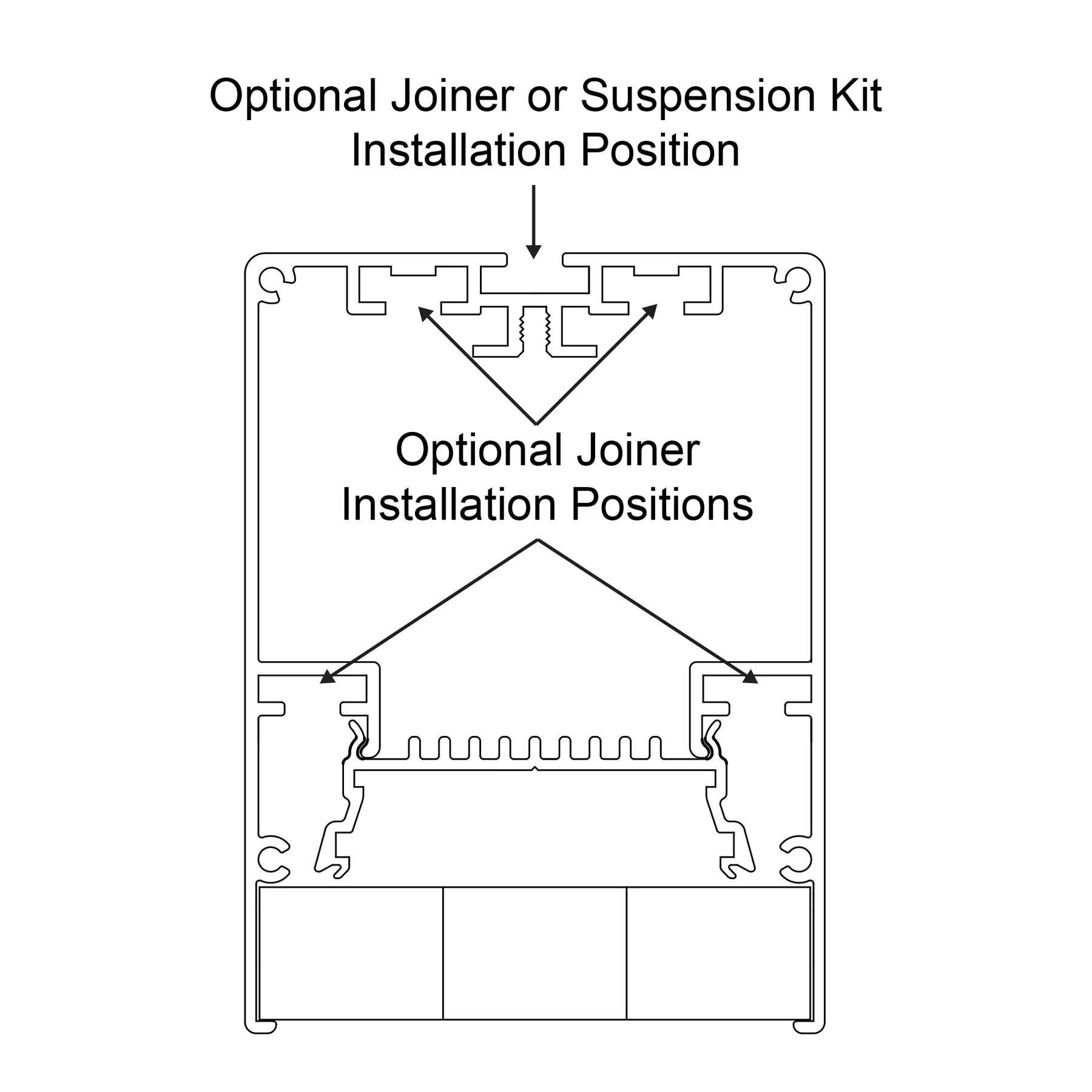 Havit White Deep Square Profile with Anti Glare Crate Diffuser LED Channel - HV9693-5271-WHT