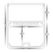 Havit White Deep Square Profile End Caps - HV9693-6070-WHT-EC - Havit Lighting