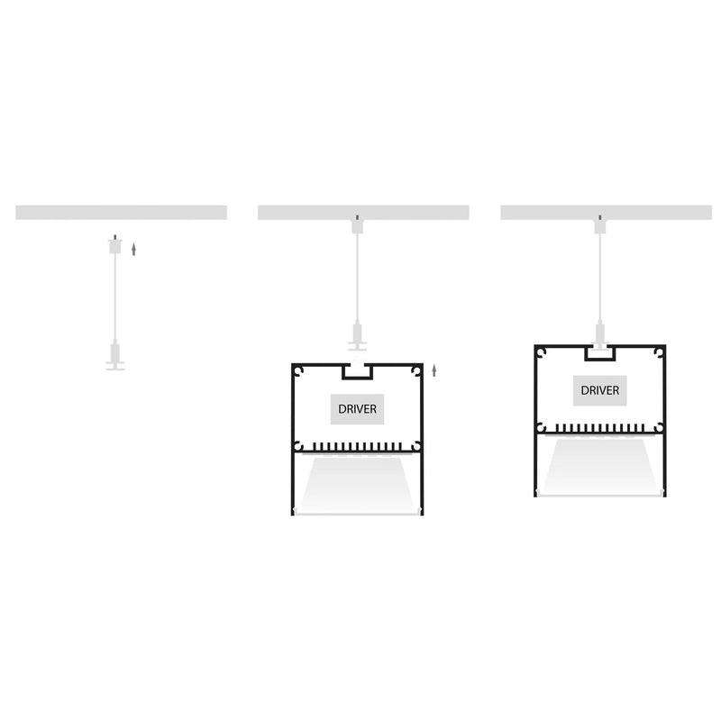 Havit Deep Square Aluminium Profile End Caps - HV9693-6070-EC - Havit Lighting