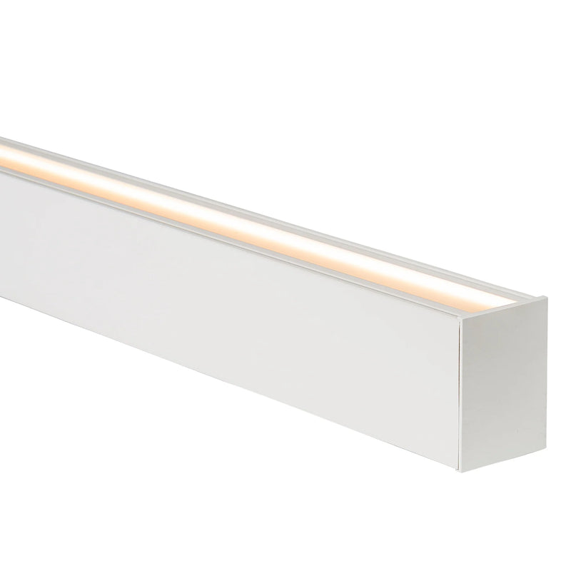 Havit Deep Square Up & Down White Aluminium Profile End Caps - HV9693-6080-WHT-EC - Havit Lighting