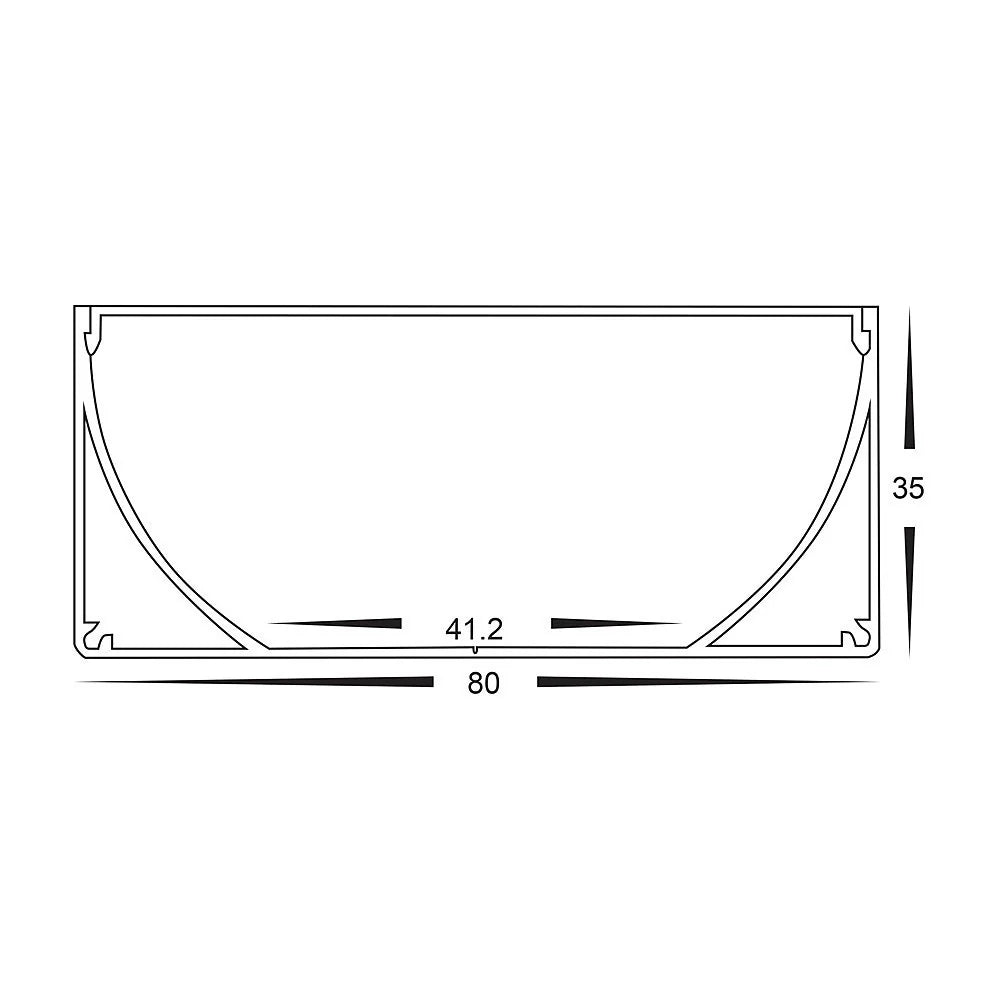 Havit Large Deep Square Aluminium Profile LED Channel - HV9693-8035