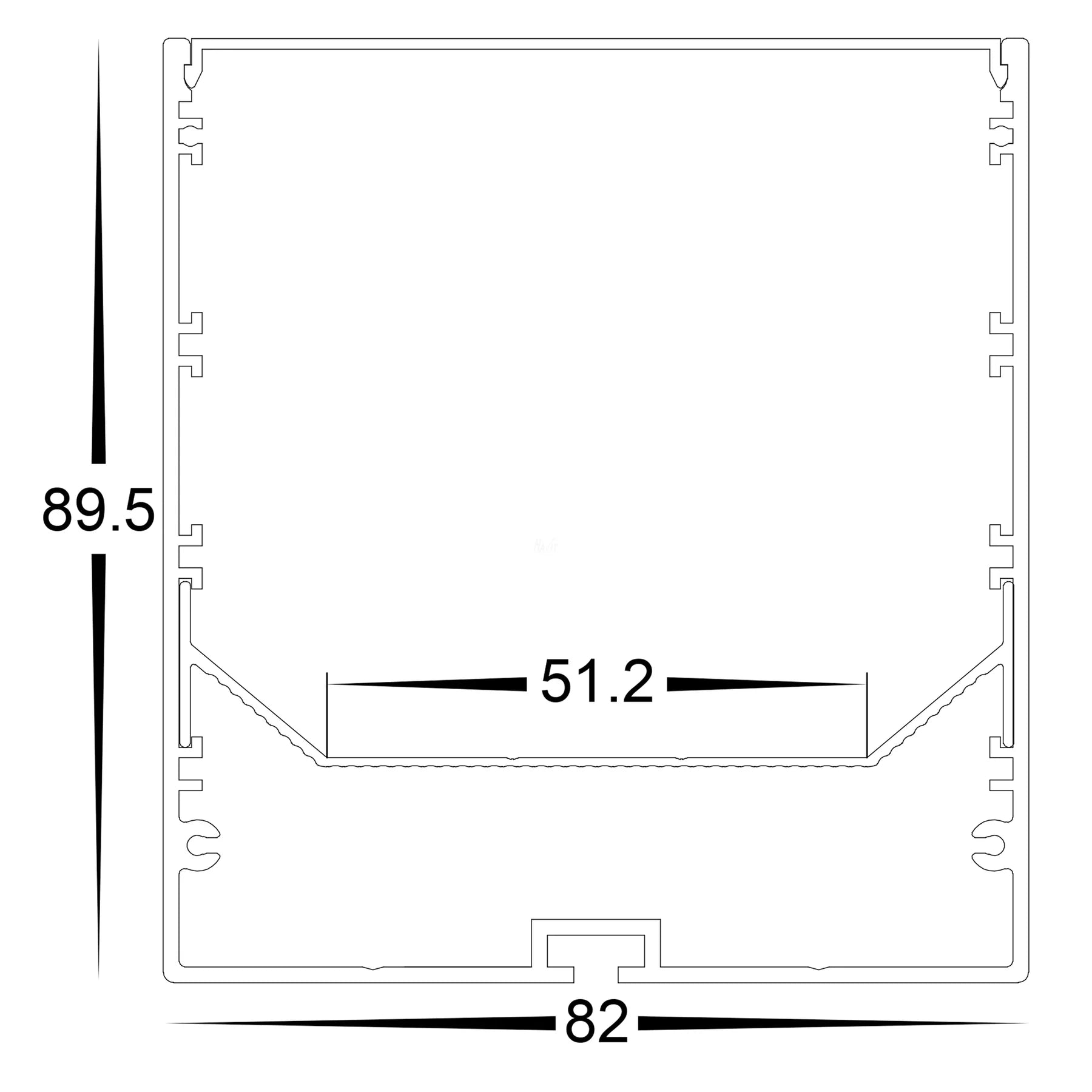 Havit End Caps – Havit Large Deep Square White Aluminium Profile - HV9693-8090-WHT-EC