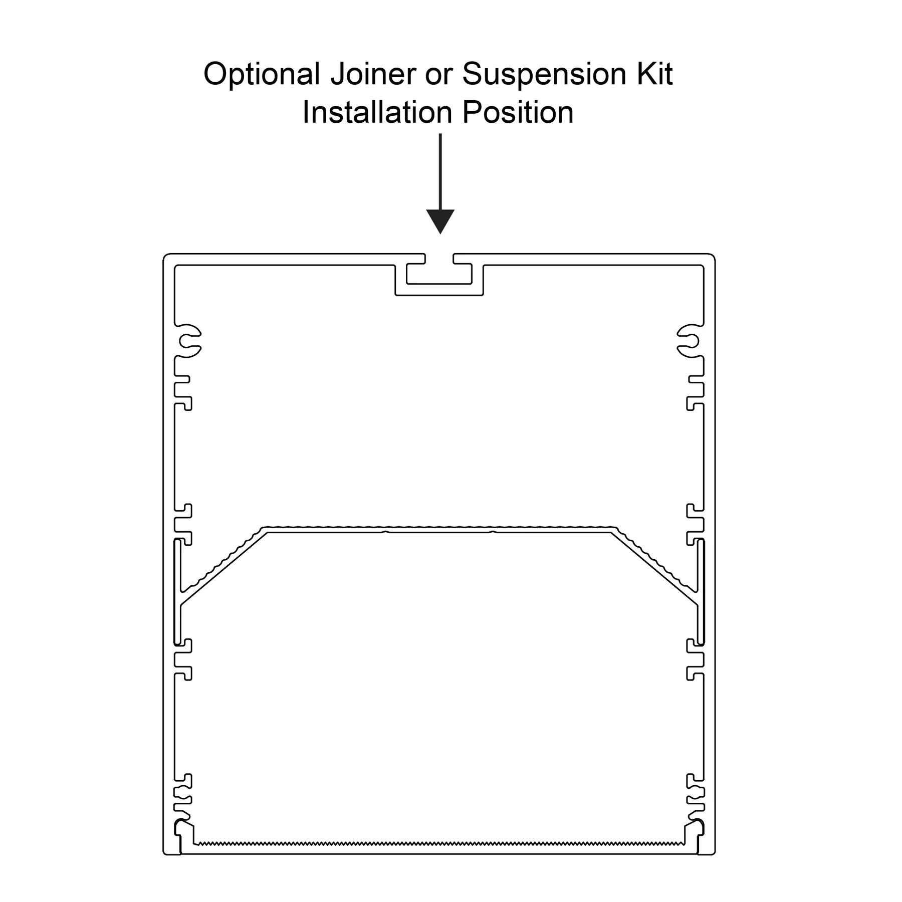 Havit Large Deep Square Silver Aluminium Profile LED Channel - HV9693-8090
