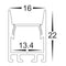 HV9693-1622-BLK - Shallow Square Aluminium Profile- Havit Lighting
