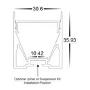 Havit Standard Diffuser to suit – Havit Aluminum Profile - HV9693-3136-SD