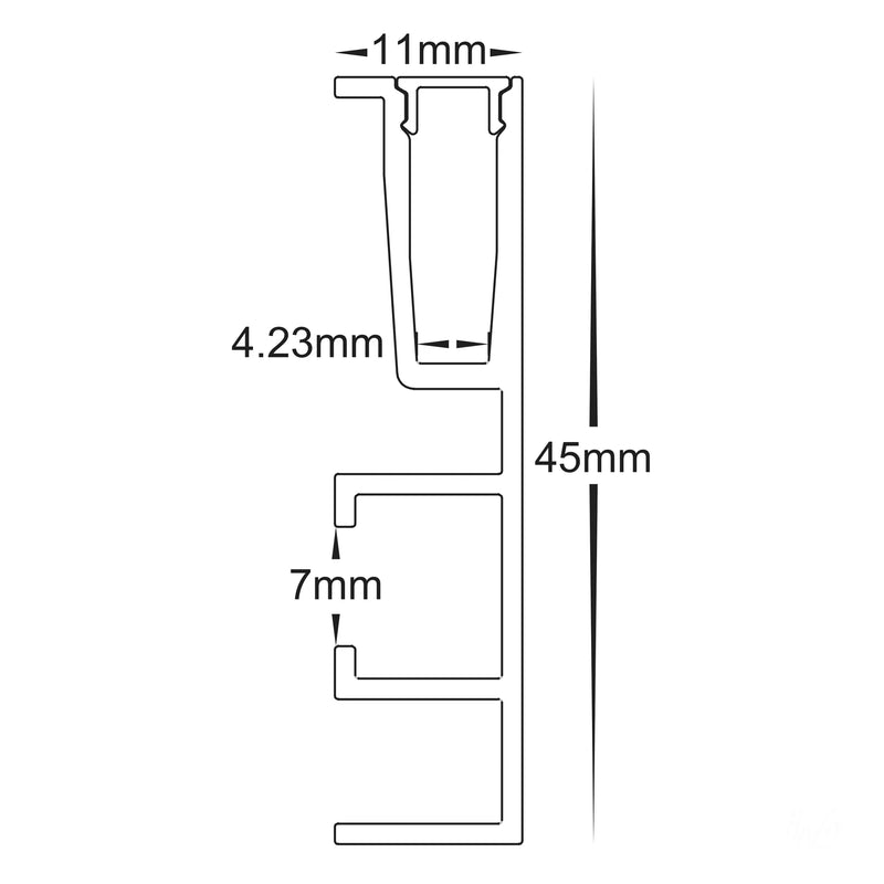 Havit White Side Mounted Aluminium Profile End Caps - HV9694-1145-WHT-EC - Havit Lighting