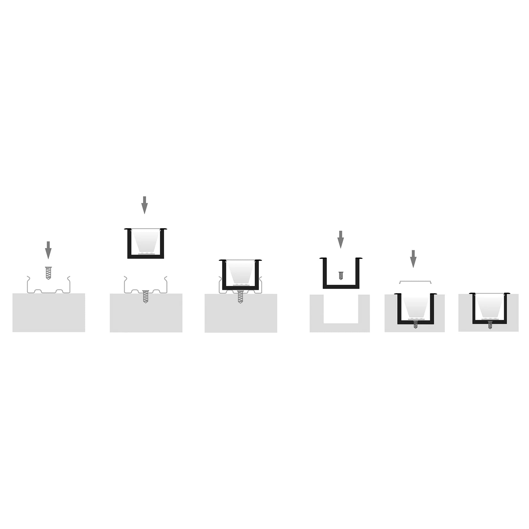 Havit Micro Aluminium Recessed Profile LED Channel - HV9695-1107