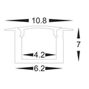 Havit Micro Aluminium Recessed Profile End Caps - HV9695-1107-EC - Havit Lighting