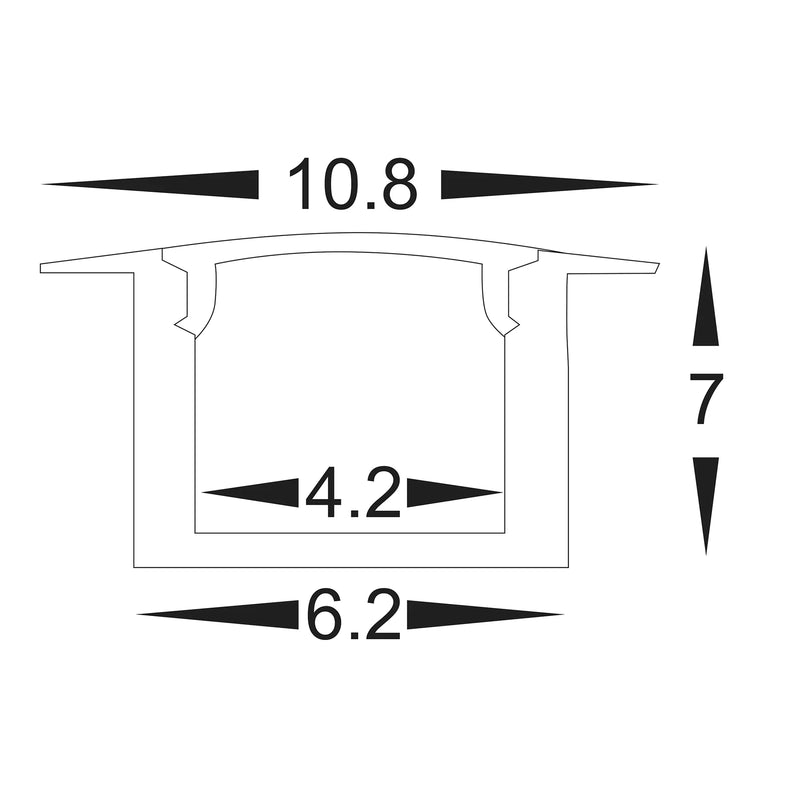 Havit Micro Aluminium Recessed Profile End Caps - HV9695-1107-EC - Havit Lighting