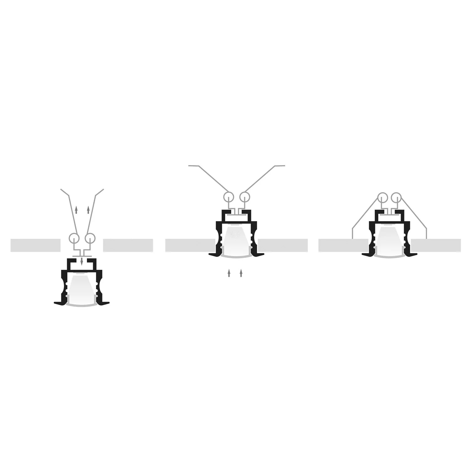 Havit  Mounting Clips to suit – Havit Deep Recessed Square Winged Aluminium Profile - HV9695-2520-MC