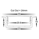 Havit Shallow Square Winged Aluminium Profile Mounting Clips - HV9695-2810-MC