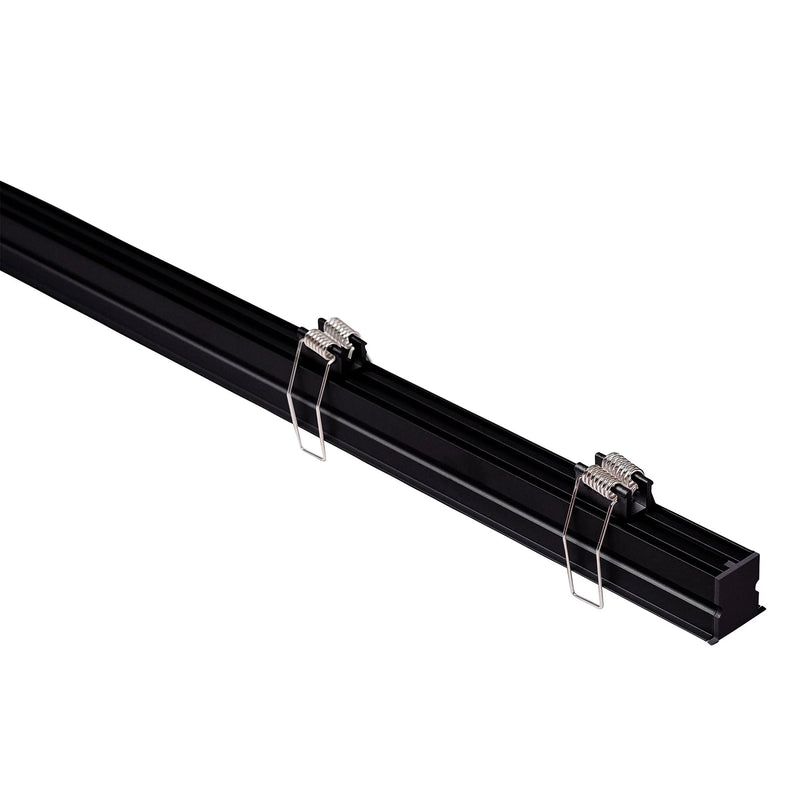HV9695-2926-BLK Deep Black Recessed Anti Glare Winged Aluminium Profile for LED Strip IP20 - Black Havit Feeling