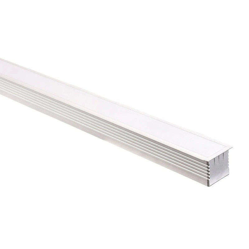 HV9695-4435 Deep Square Winged Aluminium Profile for LED Strip IP20 - Silver Havit Lighting
