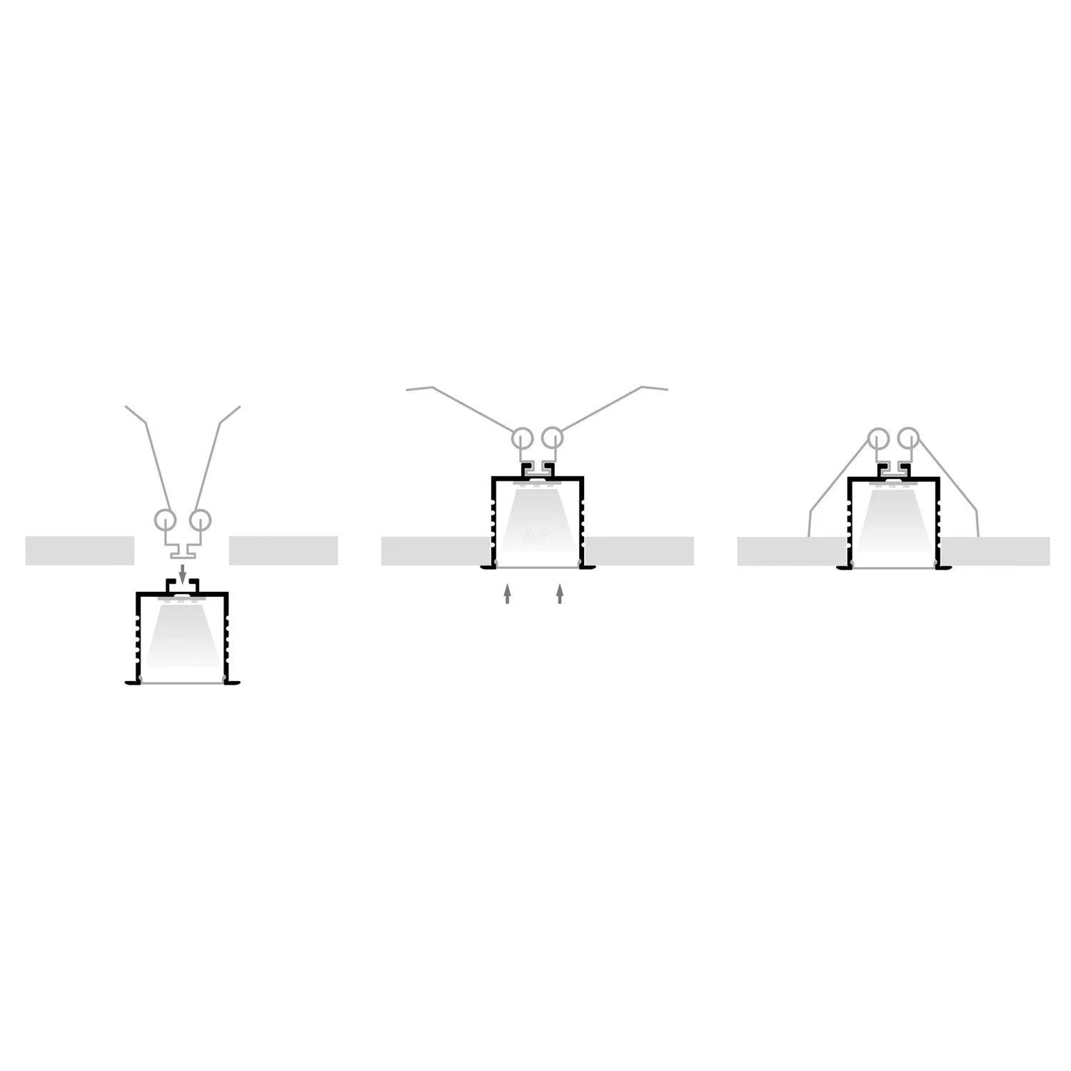 Havit End Caps to suit – Havit Deep Square Recessed Winged Aluminium Profile - HV9695-4540-EC