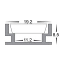 HV9698-1908 Shallow Trafficable Aluminium Profile for LED Strip IP20 - Silver Havit Lighting