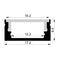 Havit Shallow Square Aluminium Profile End Caps - HV9699-1708-EC - Havit Lighting
