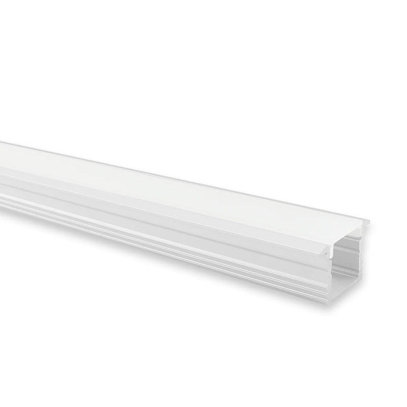 HV9699-2315-2M Deep Square Winged Aluminium Profile 2m Length for LED Strip IP20 - Silver Havit Lighting