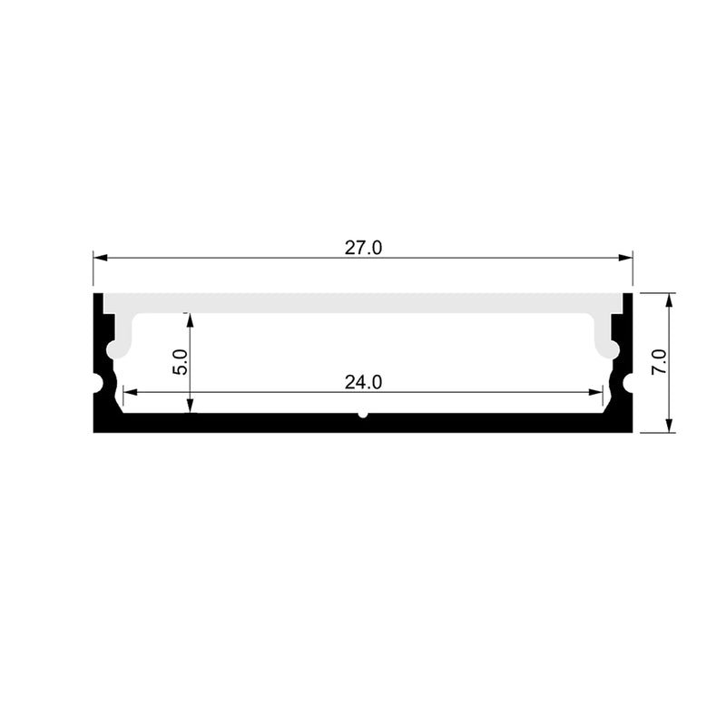 Havit Shallow Square Aluminium Profile Mounting Clips - HV9699-2707-MC - Havit Lighting