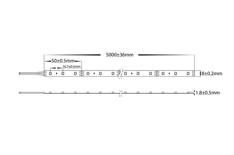 Havit LED Strip 5500K 4.8W 12V IP20 - HV9723-IP20-60-5K Sold per metre and 30 metre roll