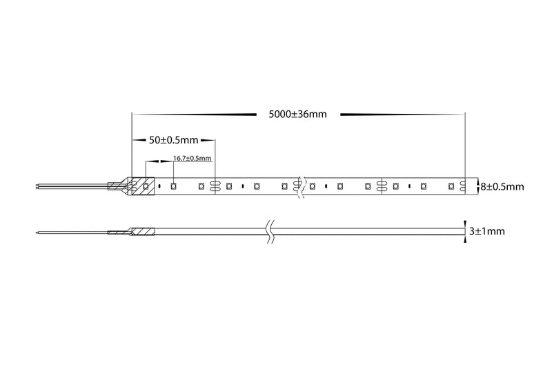 HV9723-IP54-60-5K- LED Strip 5500K 4.8W 12V DC IP54 sold per metre and 10 metre roll- Havit Lighting