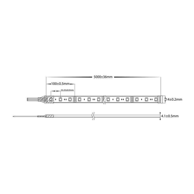 HV9750-IP67-30-RGB- RGB LED Strip 7.2W 12V DC IP67 Sold per metre and 10 metre roll- Havit Lighting