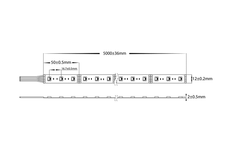 Havit RGB+LED strip 3000K RGBW 14.4W 12V IP20- HV9751-IP20-60-RGBW Sold per metre and 30 metre roll- Havit Lighting