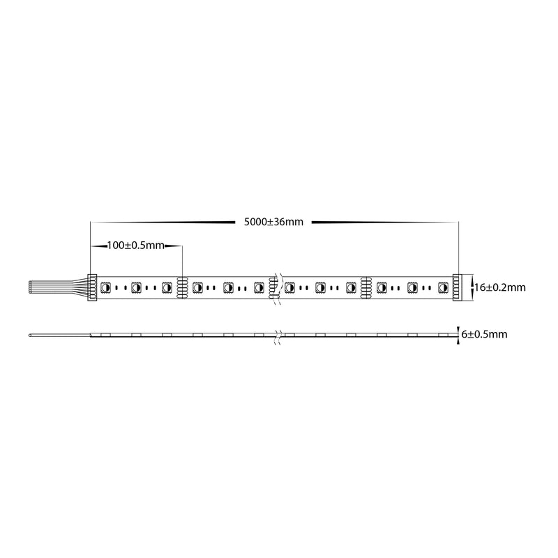 HV9752-IP67-60-RGBCW- RGB + 3000K + 5500K LED Strip (RGBCW) 24W 24V DC IP67 Sold per metre and 10 metre roll - Havit Lighting