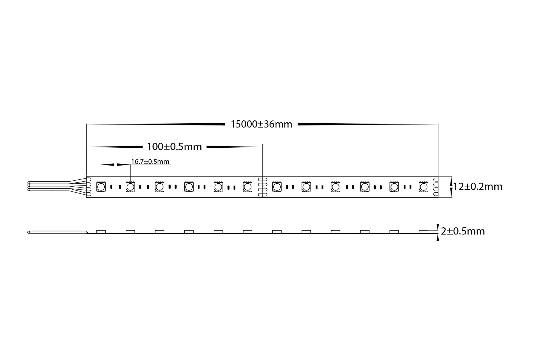 Havit Long Run LED Strip RGB 11W 24V IP20- HV9753-IP20-60-RGB Sold per metre and 30 metre roll