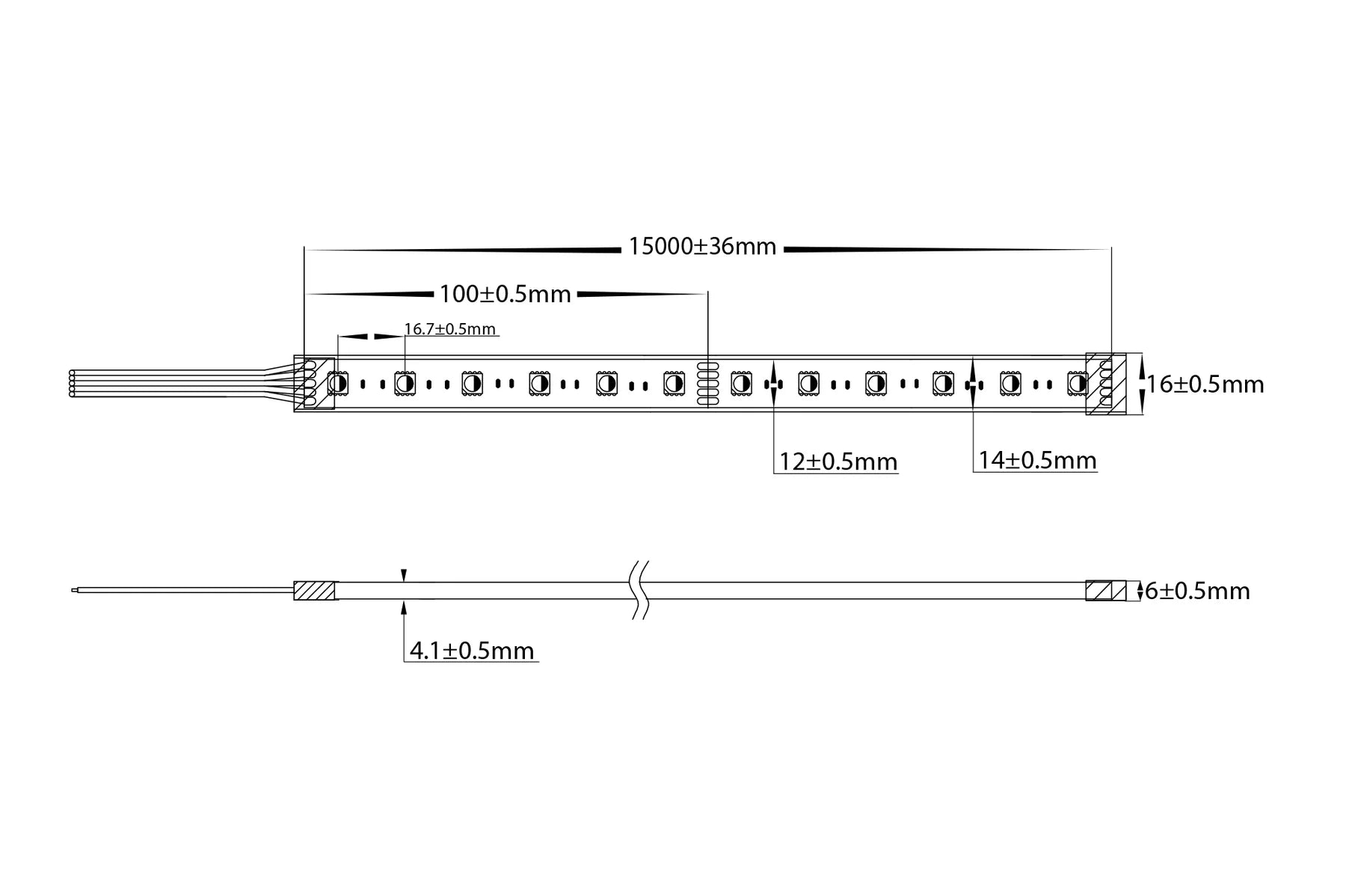 Havit Long Run LED Strip RGBW 11W 24V IP67- HV9753-IP67-60-RGBW Sold per metre and 15 metre roll