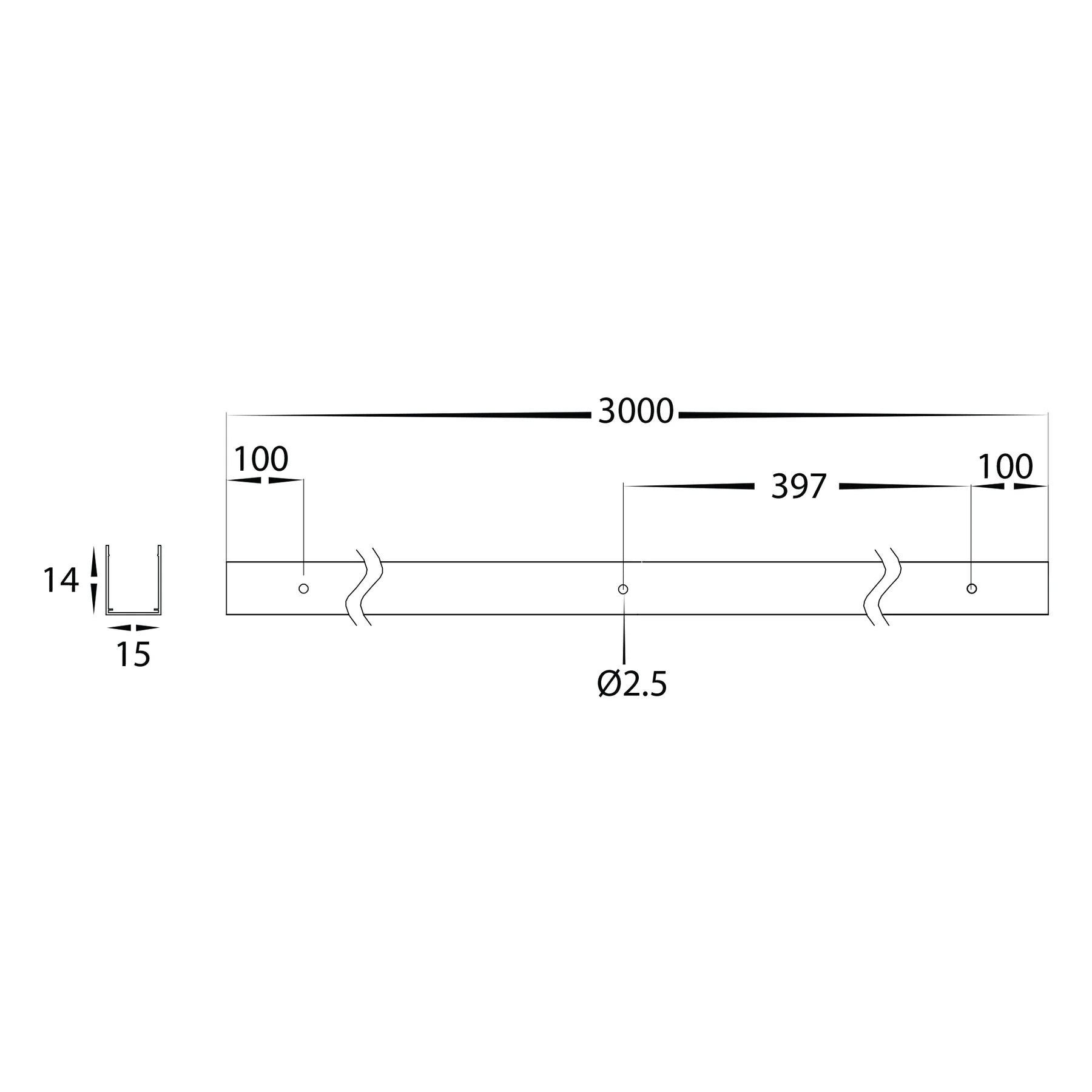 Havit Aluminium Channel to suit HV9796 Flexible Neon LED Strip- HV9796-1-ALU Sold per metre