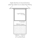 Havit Split 260mm Garden Step and Up Lights Tri- 316 Stainless Steel 18W 12V IP67- HV1845T