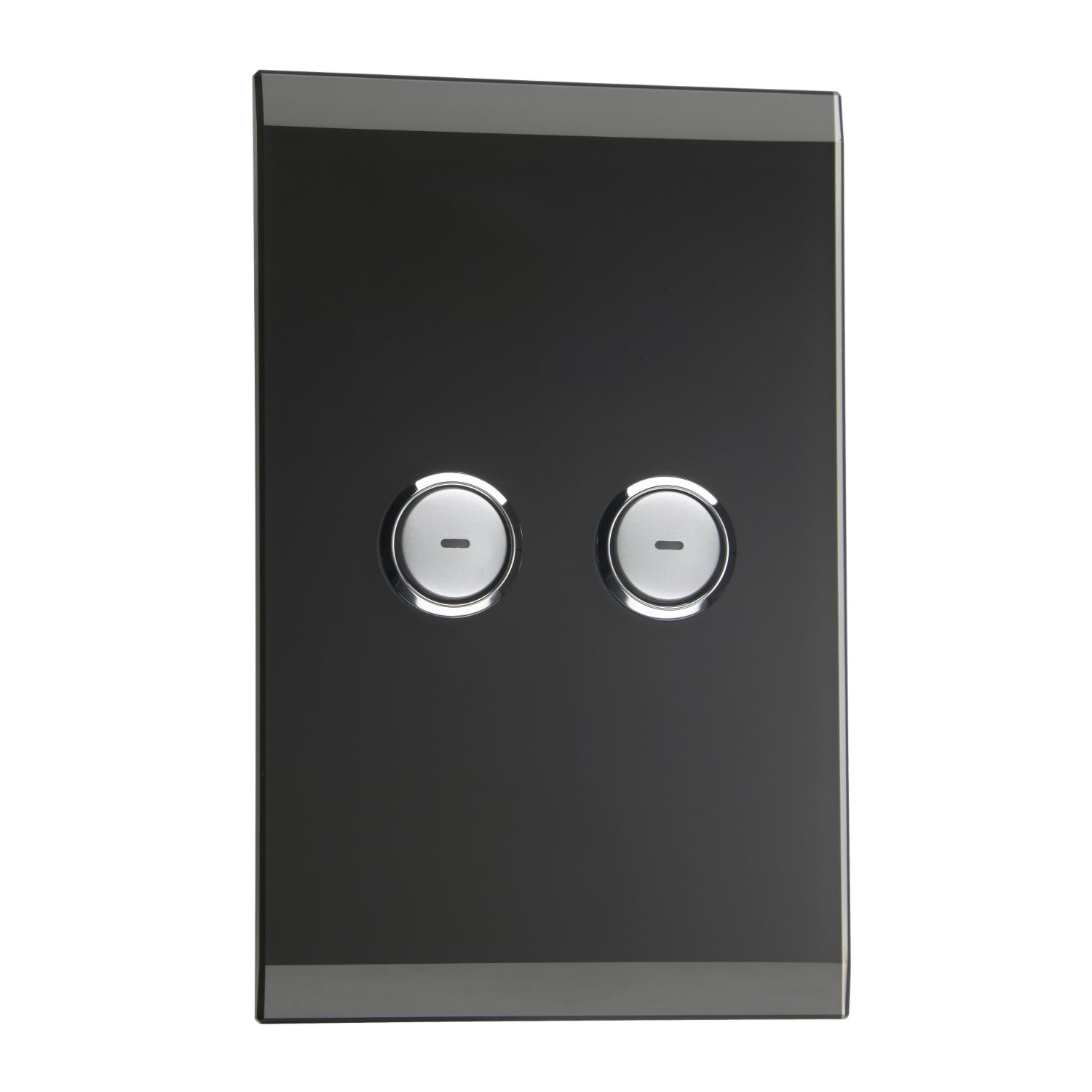 Clipsal  C-Bus SpaceLogic Wall Plate 2 Gang Pure White/ Saturn Black/ White/ Stainless Steel - Replaces 5082NL-680, 5082NL-PW, 5082NL-GF, 5082NL-J80