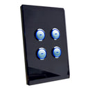 Clipsal SpaceLogic Wall Plate, C-Bus, Saturn, A-Series, Key Input unit, 4 keys Pure White / White / Saturn Black / Stainless Steel - Replaces 5084NL-680, 5084NL-GF, 5084NL-PW, 5084NL-J80