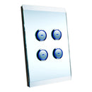 Clipsal Glass Fascia, C-Bus Control and Management System, 4 Gang, Saturn Series, Rectangular- 5084F-GF