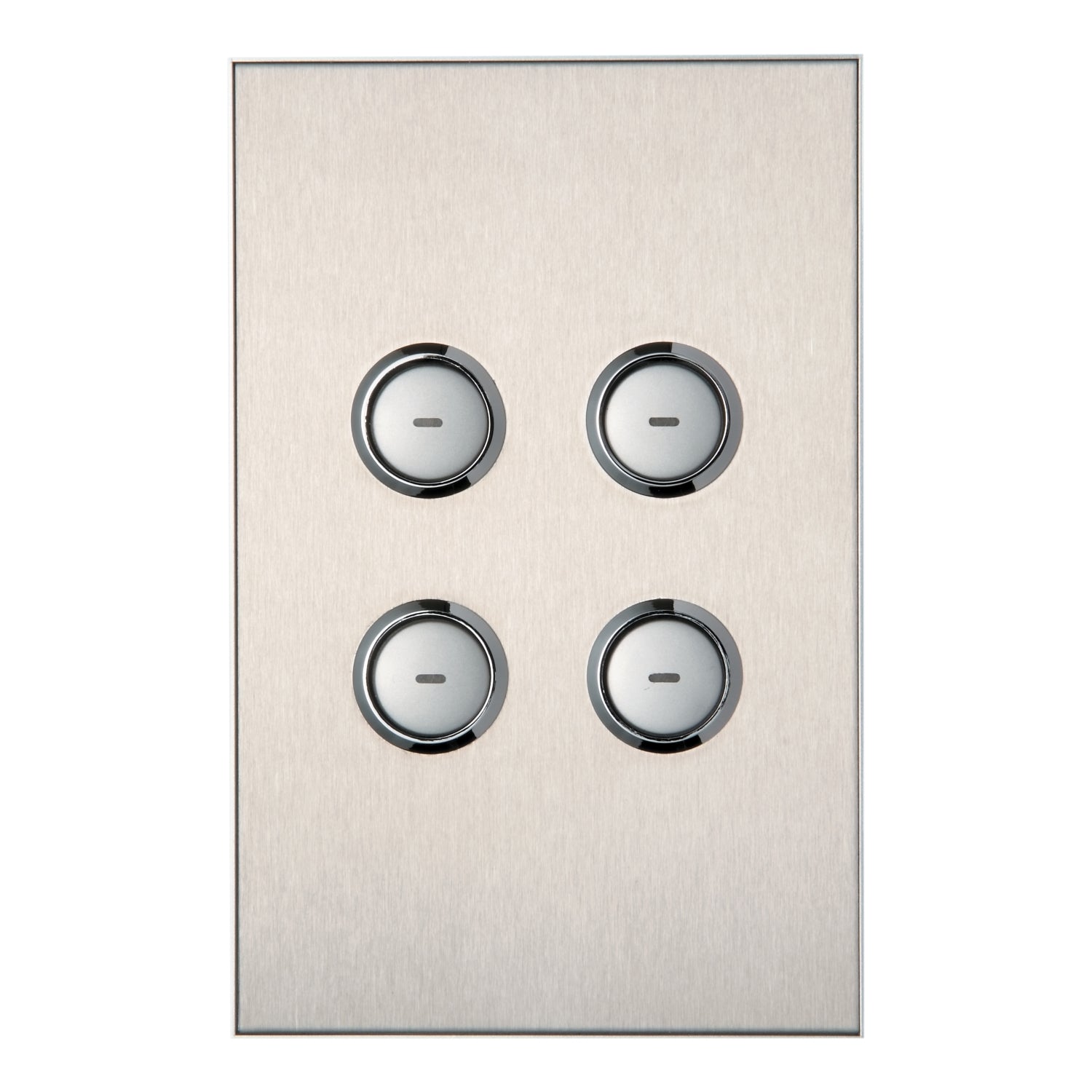 Clipsal SpaceLogic Wall Plate, C-Bus, Saturn, A-Series, Key Input unit, 4 keys Pure White / White / Saturn Black / Stainless Steel - Replaces 5084NL-680, 5084NL-GF, 5084NL-PW, 5084NL-J80