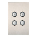 Clipsal SpaceLogic Wall Plate, C-Bus, Saturn, A-Series, Key Input unit, 4 keys Pure White / White / Saturn Black / Stainless Steel - Replaces 5084NL-680, 5084NL-GF, 5084NL-PW, 5084NL-J80